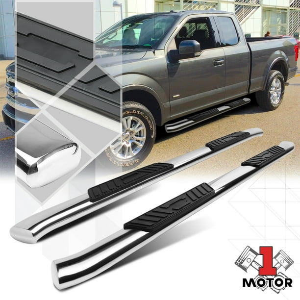 FOR 15-20 FORD F150/SUPER DUTY CREW CAB 4" CHROME CURVED OVAL SIDE STEP NERF BAR FOR 15-20 FORD F150/SUPER DUTY CREW CAB 4" CHROME CURVED OVAL SIDE STEP NERF BAR